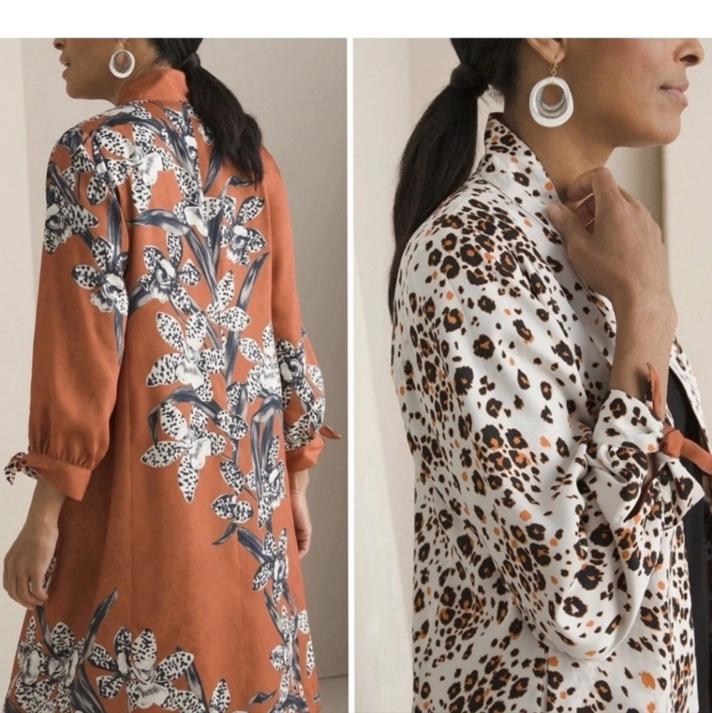 Chico’s Reversible Desert Bloom Kamono Jacket